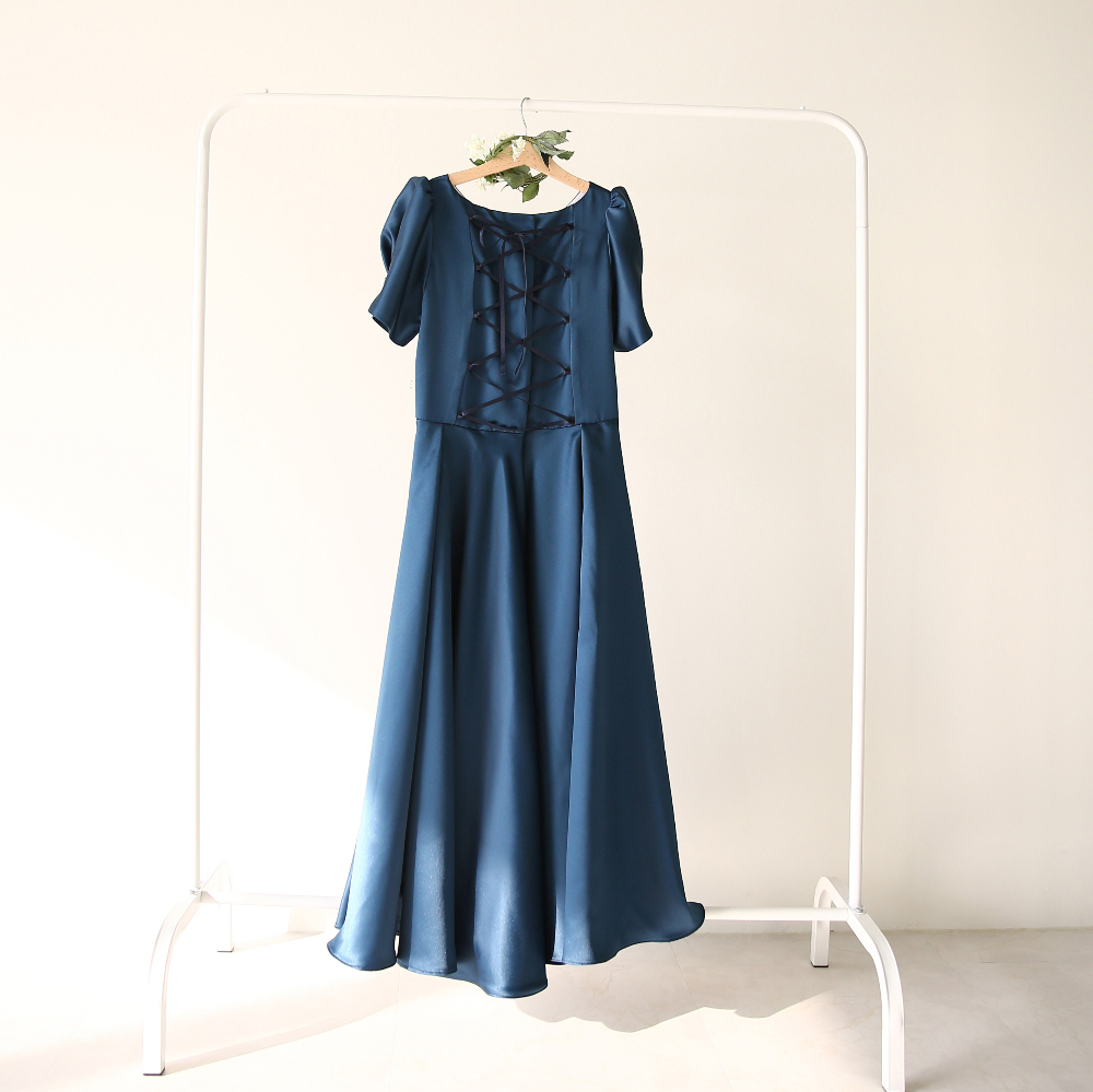 긴 드레스 네이비블루 색상 이미지-S1L60